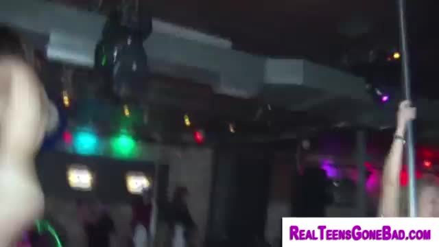 Party teens dance naked
