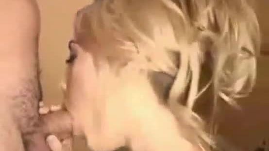 Busty blondie got sprayed with cum