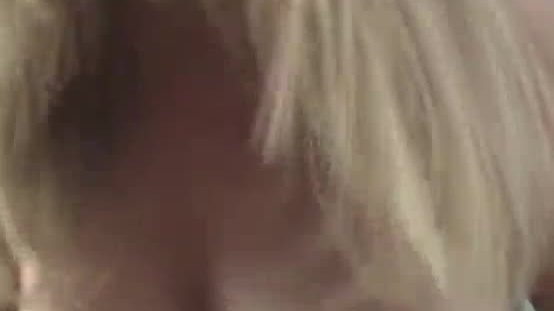 Blonde crack whore sucking and riding on dick point of view