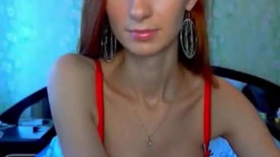 Sexy amateur skinny babe with small tits on web cam